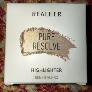 RealHer Pure Resolve Highlighter 4g / 0.14 oz New in Box Sealed Deluxe Sample